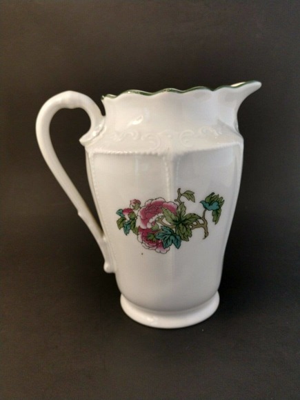 Vintage Antique Union K Porcelain Ceramic Cream Pitcher Floral Czechoslovakia - Picture 2 of 12